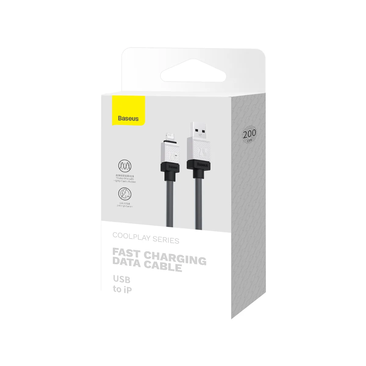 Baseus cable CoolPlay USB – Lightning 2m 2,4A black