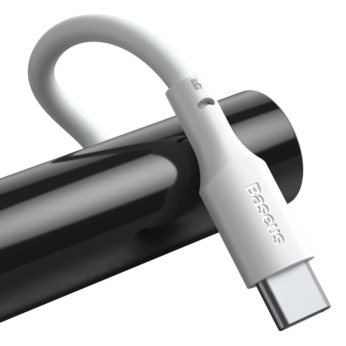 Baseus cable Simple Wisdom USB – USB-C 1,5 m 5A white 2 pcs