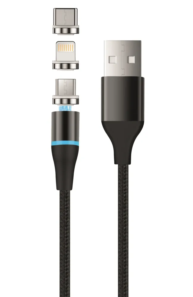 Setty magnetic cable DT 3in1 2,5A 1,0 m KBM-01 black JO