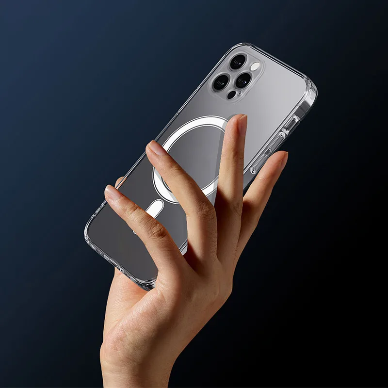 Anti Shock 1,5 mm Mag case for iPhone 13 Pro Max 6,7″ transparent camera protection