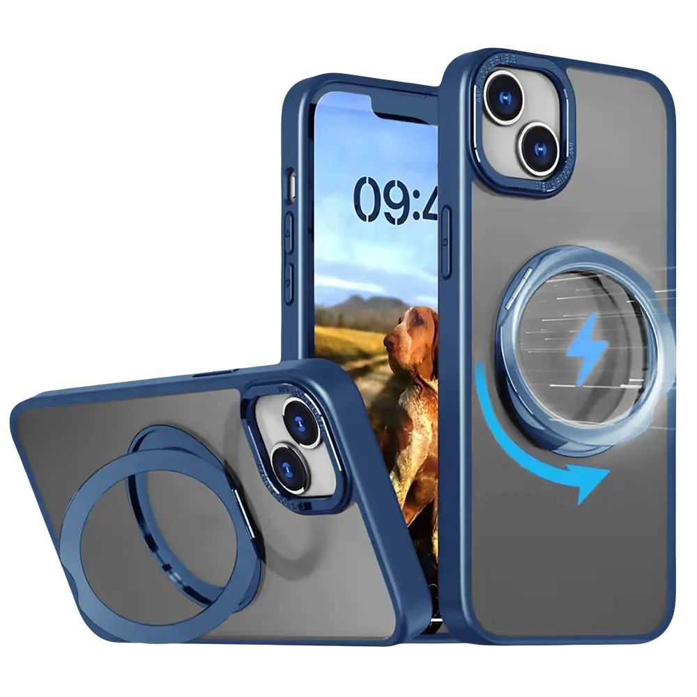 Mag Ring Rotating case for iPhone 15 Pro Max 6,7″ navy blue