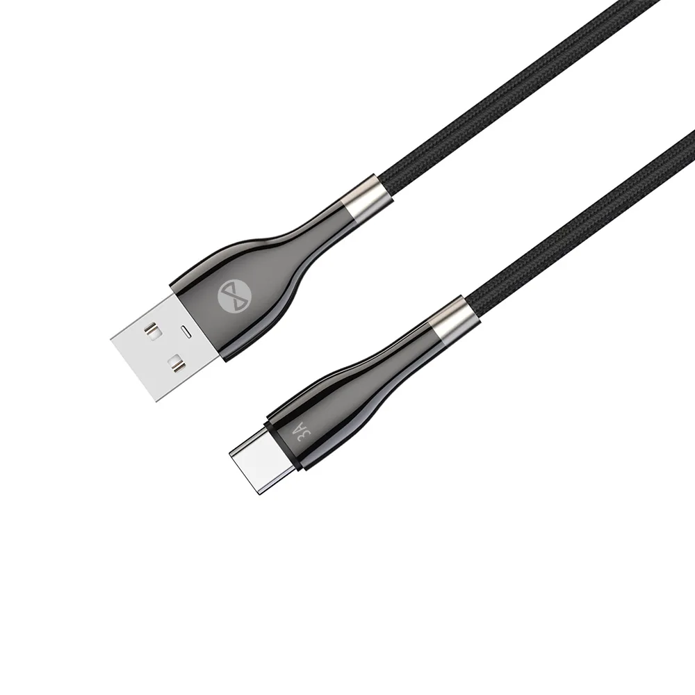 Forever Sleek cable USB – USB-C 1,0 m 3A black