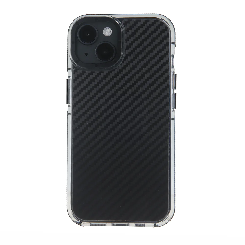 Akrylfodral med kolfiberdesign för iPhone 12 / 12 Pro 6,1″ svart