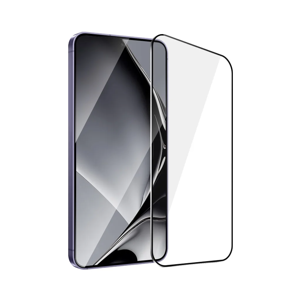 Härdat glas med metallram för Samsung Galaxy S24 Plus, svart ram