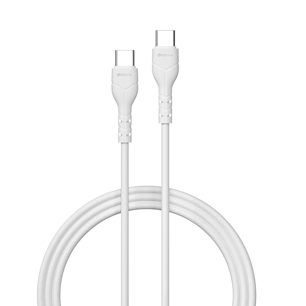 Devia kabel Kintone EC151 USB-C – USB-C 1,0 m 3A vit
