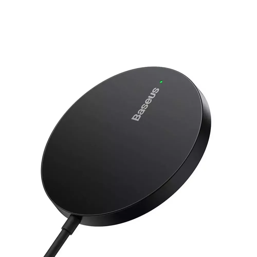 Baseus trådlös laddare Simple Mini 3 15W svart magnetisk