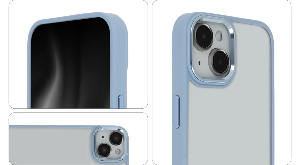 Satinelegant matt fodral till iPhone 13 6,1″ blått
