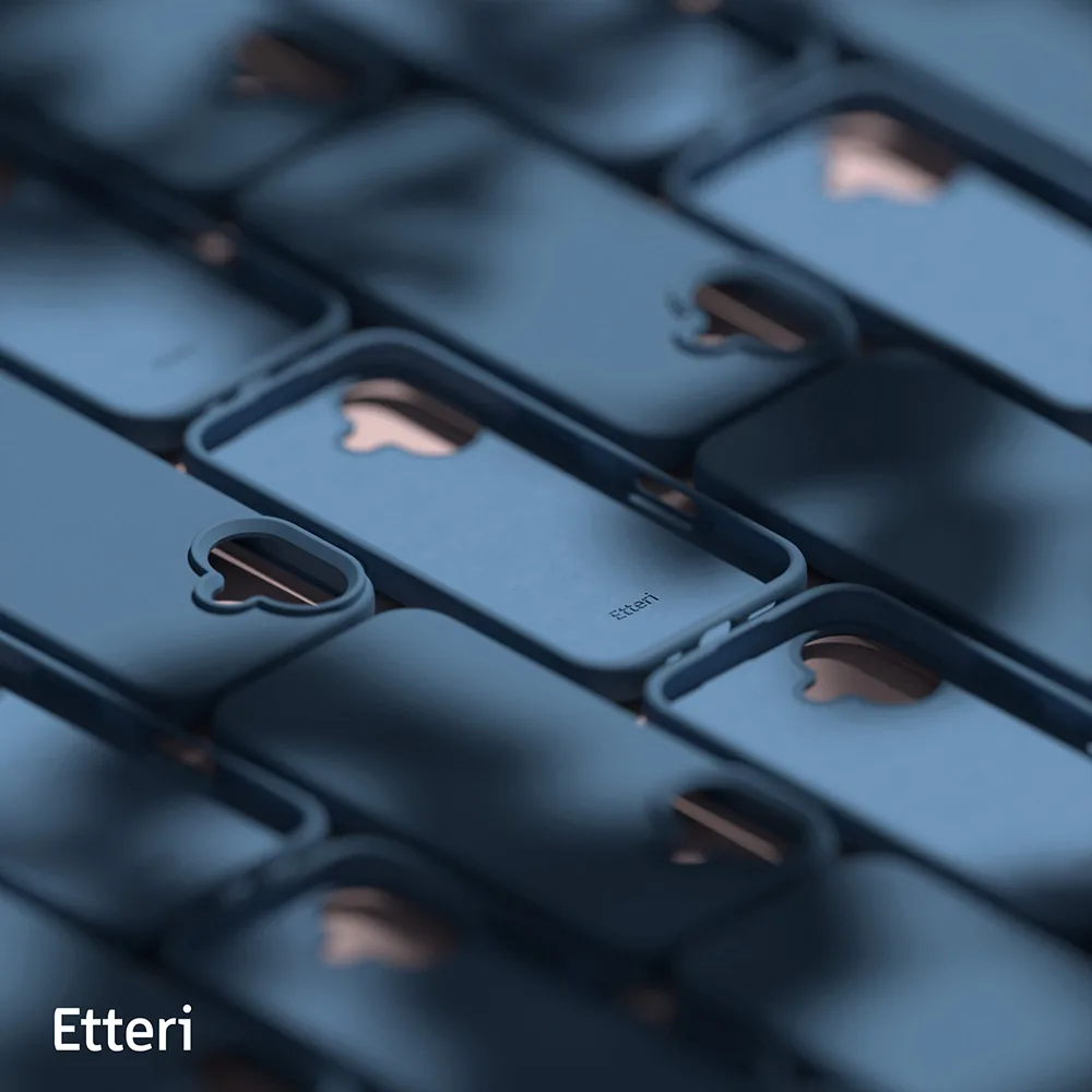 Etteri Silicone case för iPhone 16 Plus 6,7″ mörkblå