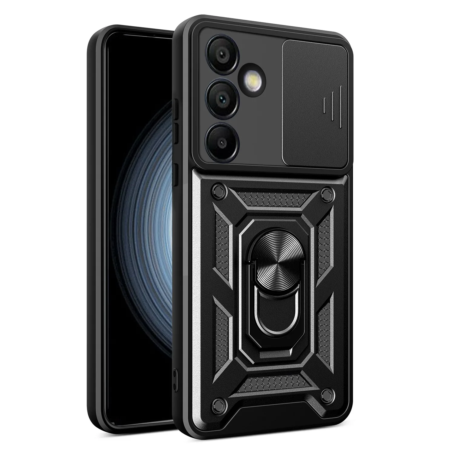 Defender Slide-fodral för Samsung Galaxy S24 FE i svart