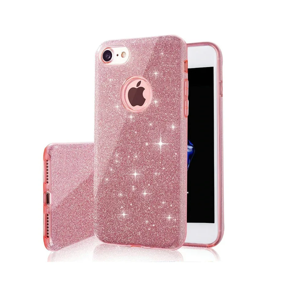 Glitter 3in1 fodral för iPhone 14 Pro Max 6,7" rosa