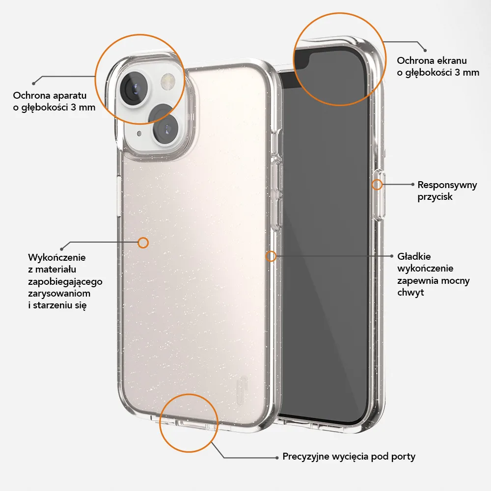 Ugly Rubber Vogue-fodral för iPhone 15 Plus 6,7″ roséguld