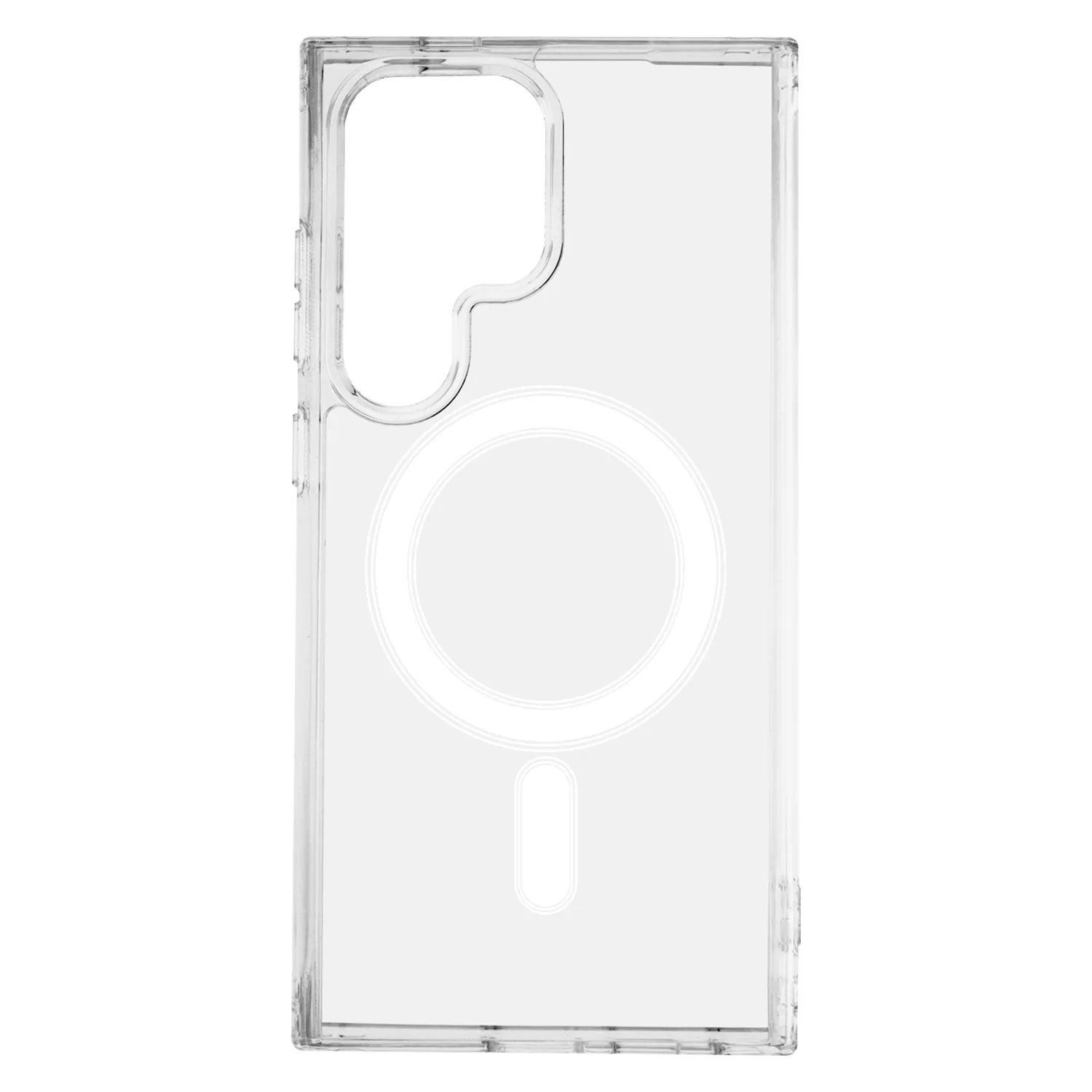 Anti Shock 1,5 mm Mag case for Samsung Galaxy S24 Ultra transparent big hole