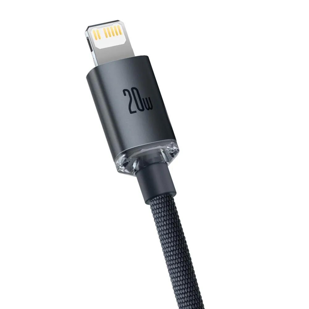 Baseus cable Crystal Shine USB-C – Lightning 1,2 m 20W black
