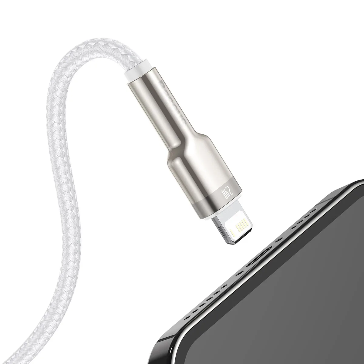 Baseus cable Cafule Metal USB – Lightning 1,0 m 2,4A white