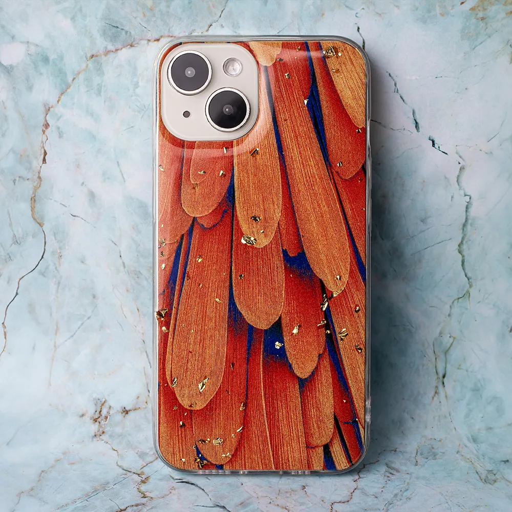Guld Glam fodral till Samsung Galaxy A14 4G / A14 5G orange