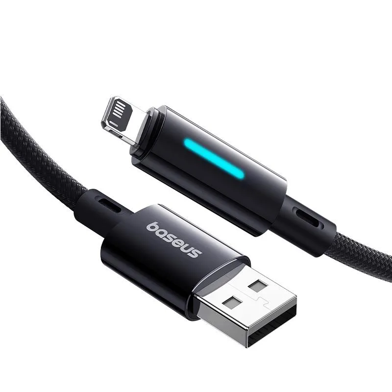 Baseus Lit Cable USB – Lightning 1m 2,4A Cosmic Black