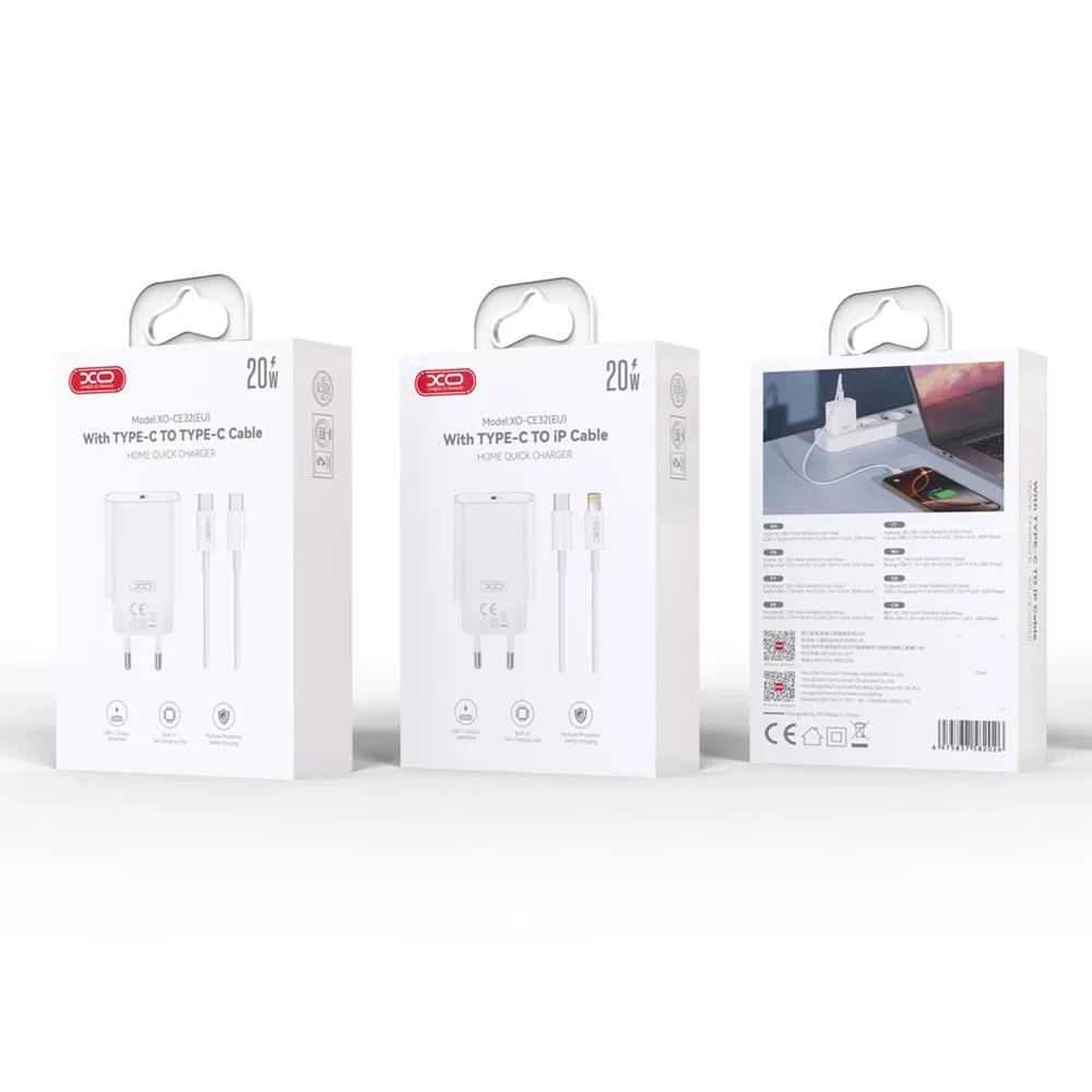 XO wall charger CE32 PD 20W 1x USB-C white