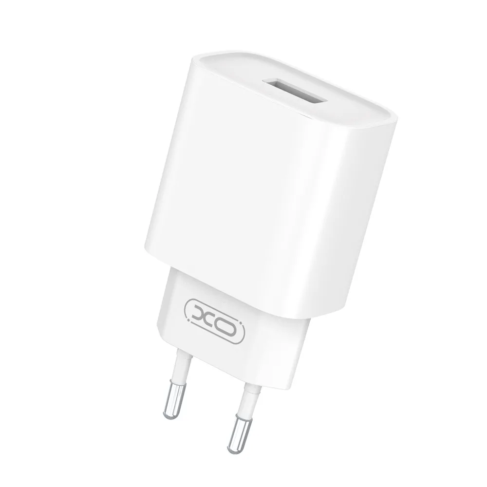 XO wall charger CE02D QC 3.0 18W 1x USB white + USB-C cable