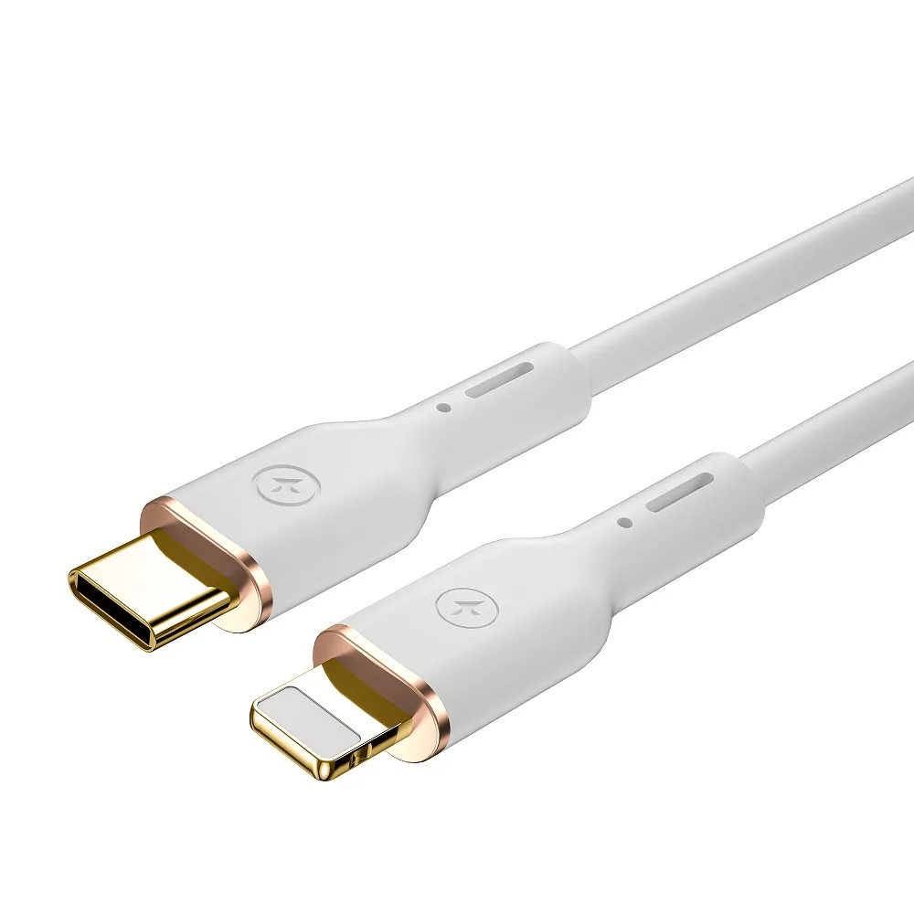 WIWU-kabel YQ01 USB-C – Lightning 30W 1,2 m vit