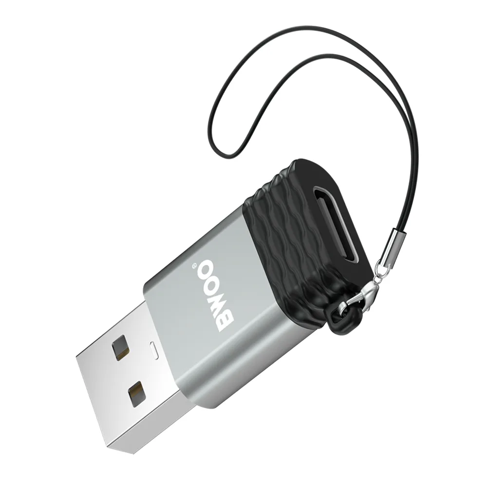 BWOO Adapter USB-C – USB Grå OTG BZ-38