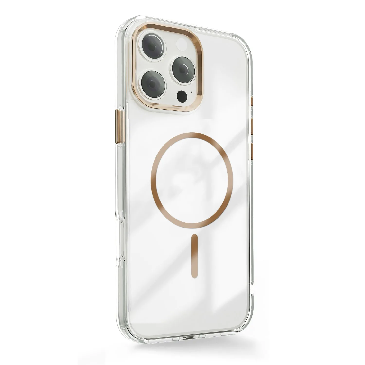 Clear Thin Mag case for iPhone 17 Pro 6,3″ gold