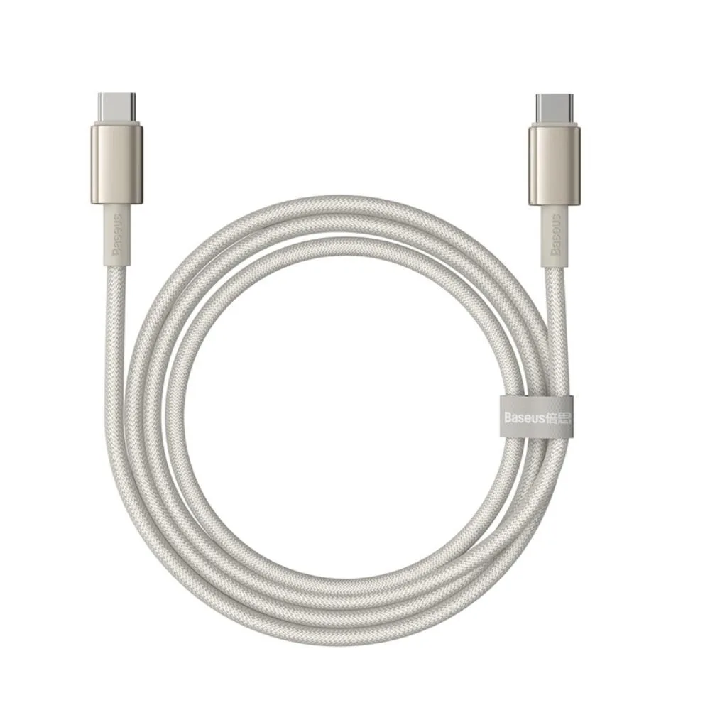Baseus Tungsten Gold Fast Charging Data Cable Type-C to Type-C 100W 2m Titanium Galaxy Gold