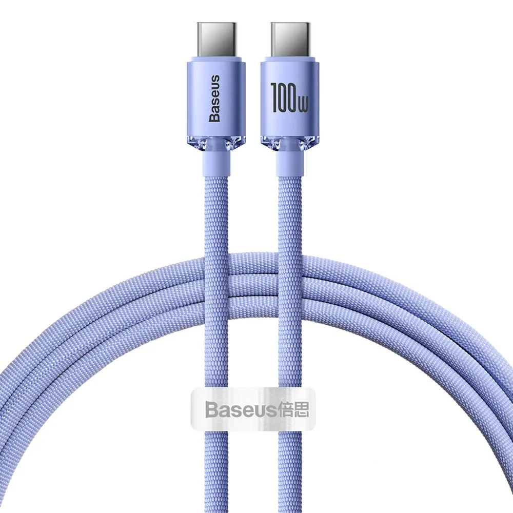 Baseus cable Crystal Shine USB-C - USB-C 1,2 m 100W purple