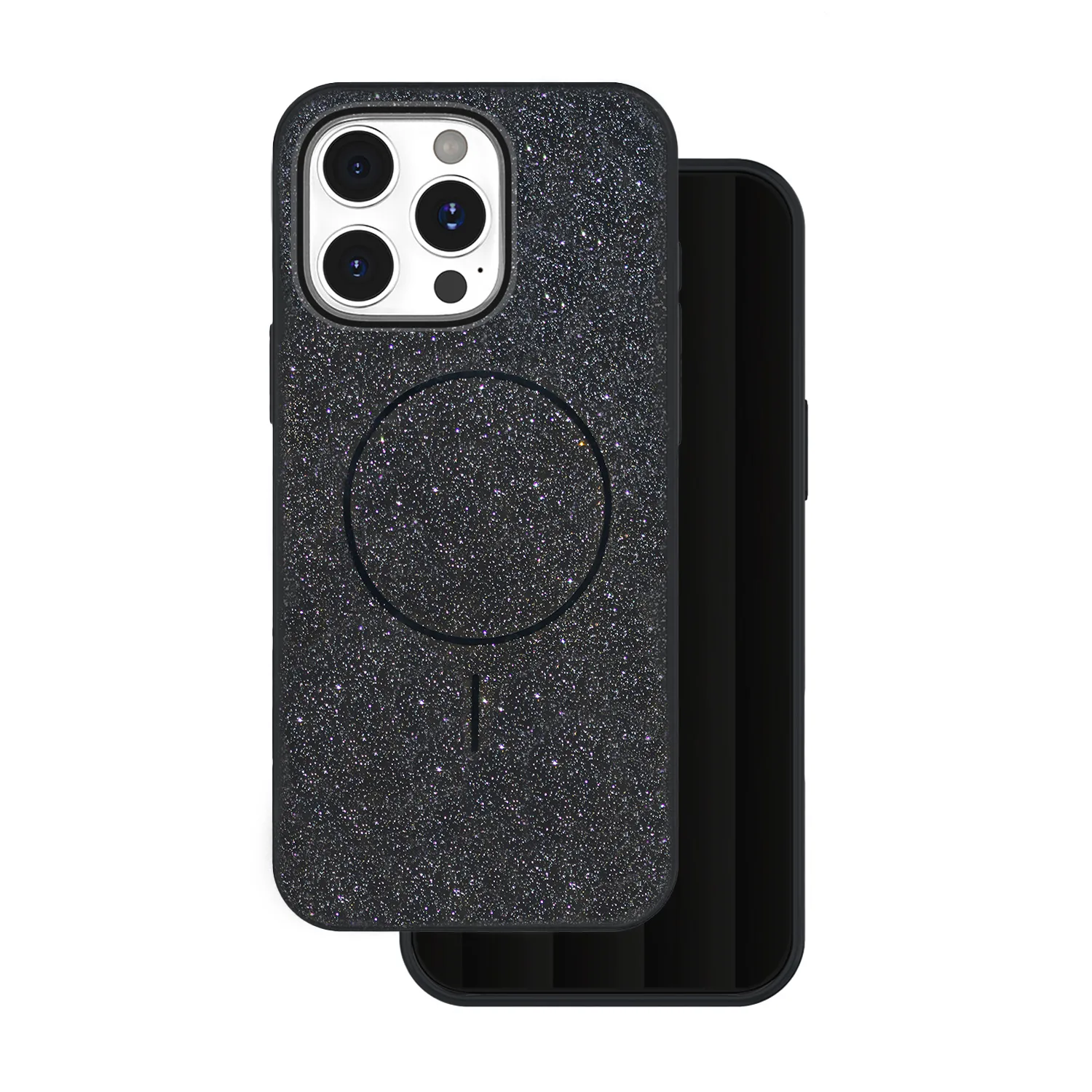 Glitter Thin Mag case for iPhone 16 Pro 6,3" black