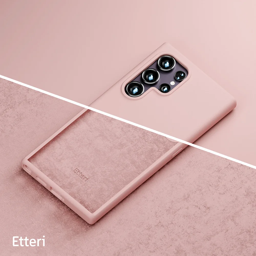Etteri Silicone case for Samsung Galaxy S25 Ultra light pink
