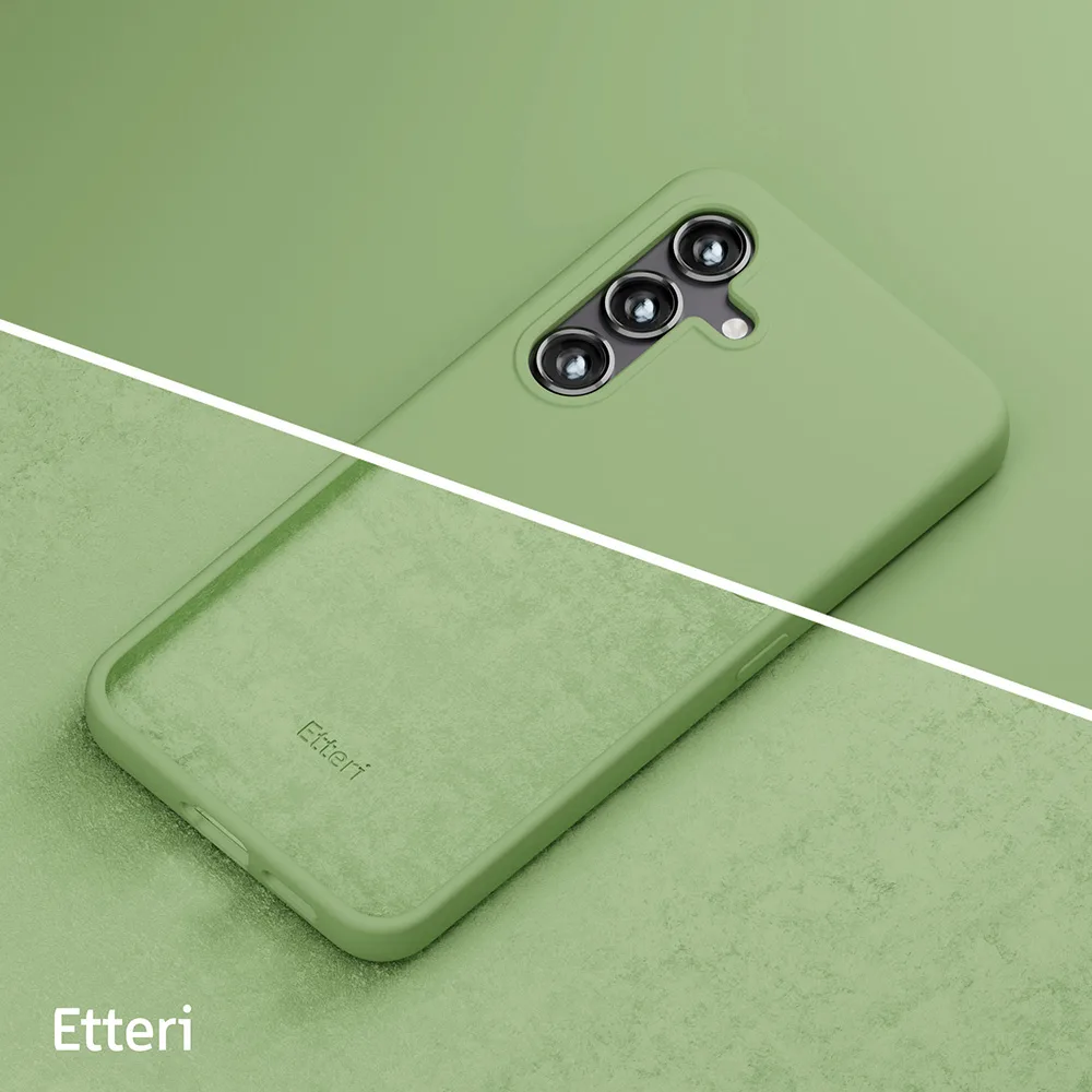Etteri Silikonfodral för Samsung Galaxy S24 Plus i ljusgrön