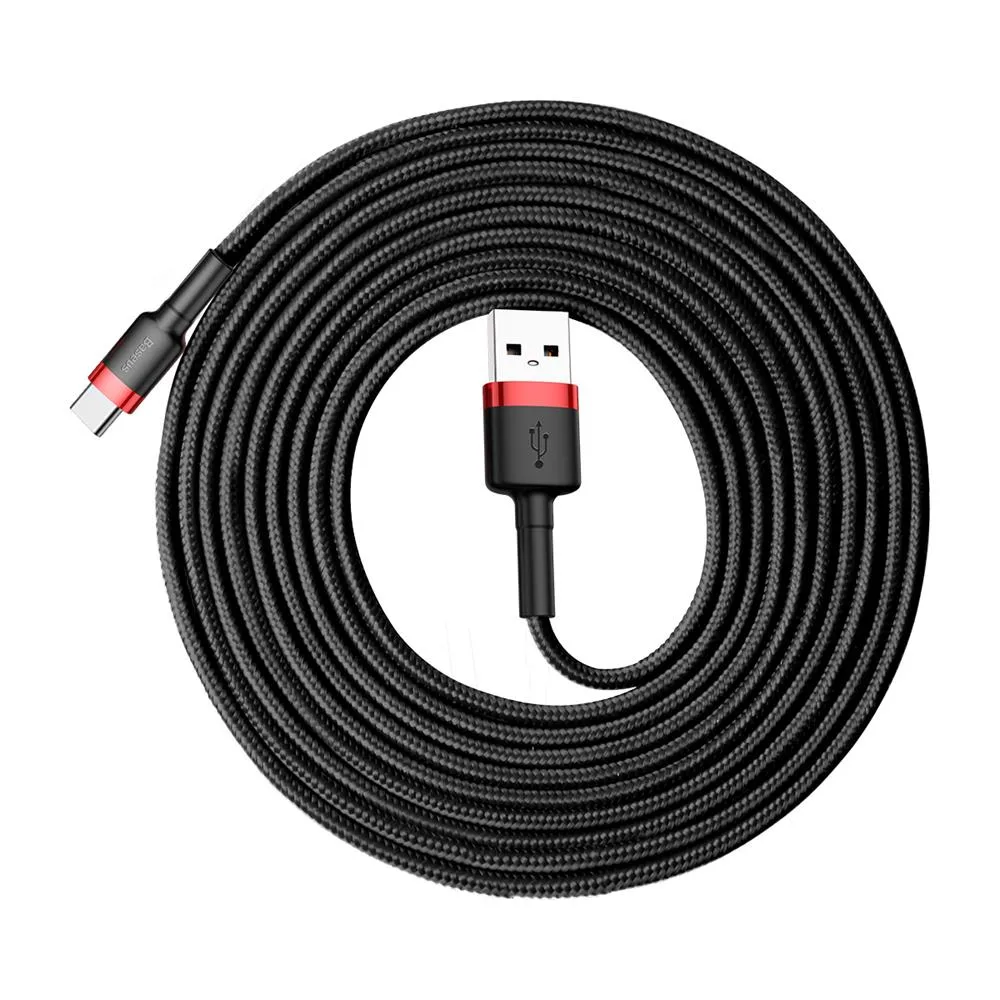 Baseus cable Cafule USB – USB-C 3,0 m 2A red-black