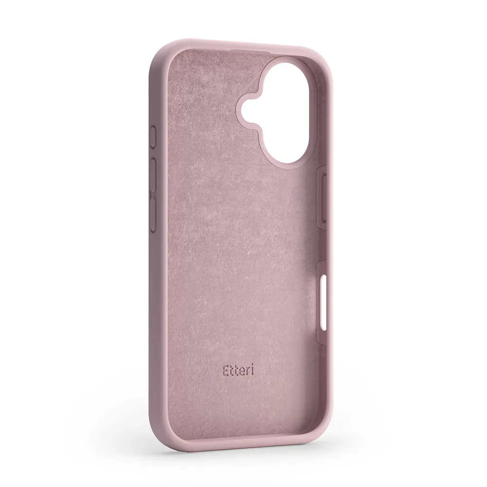 Etteri Silikonfodral till iPhone 16 Plus 6,7″ ljusrosa