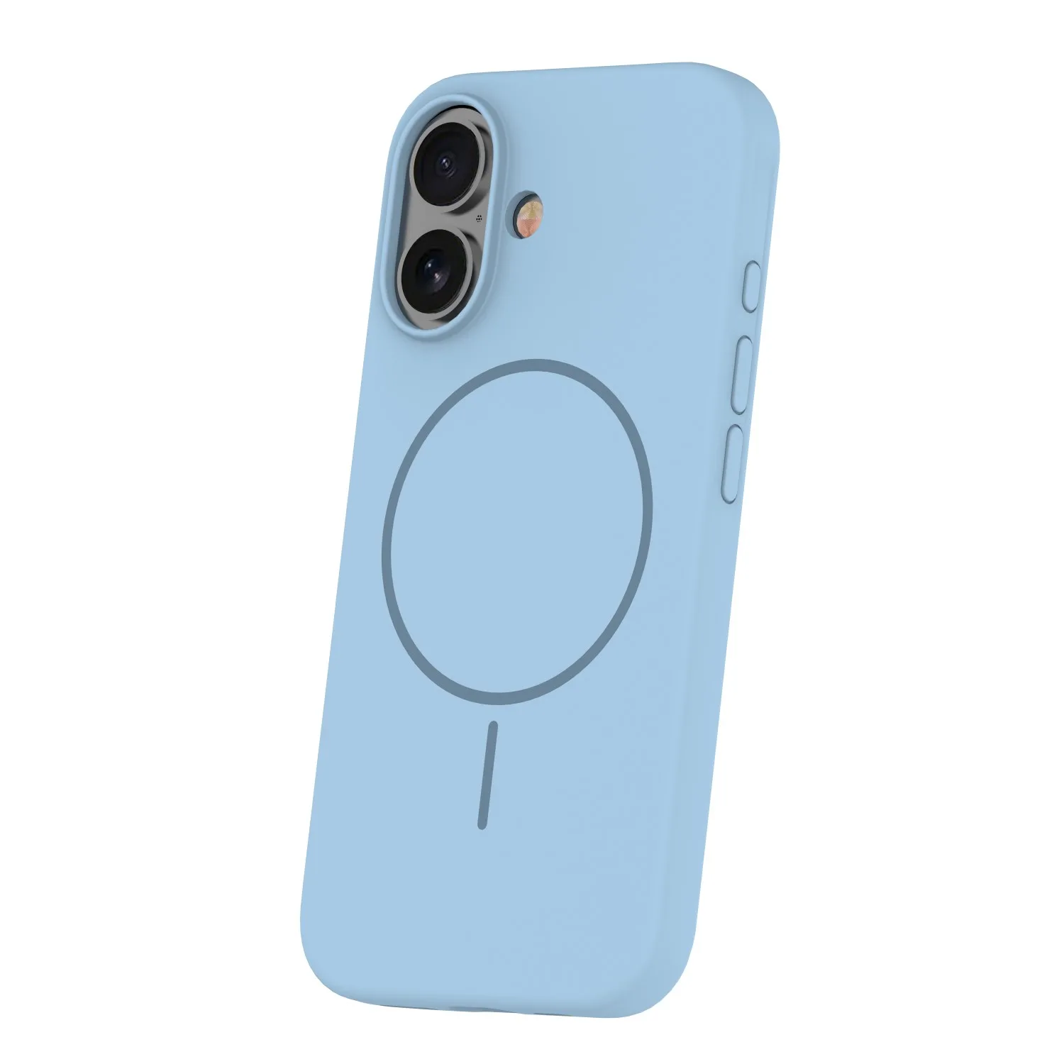 Silicone Thin Mag case for iPhone 16 6,1″ light blue