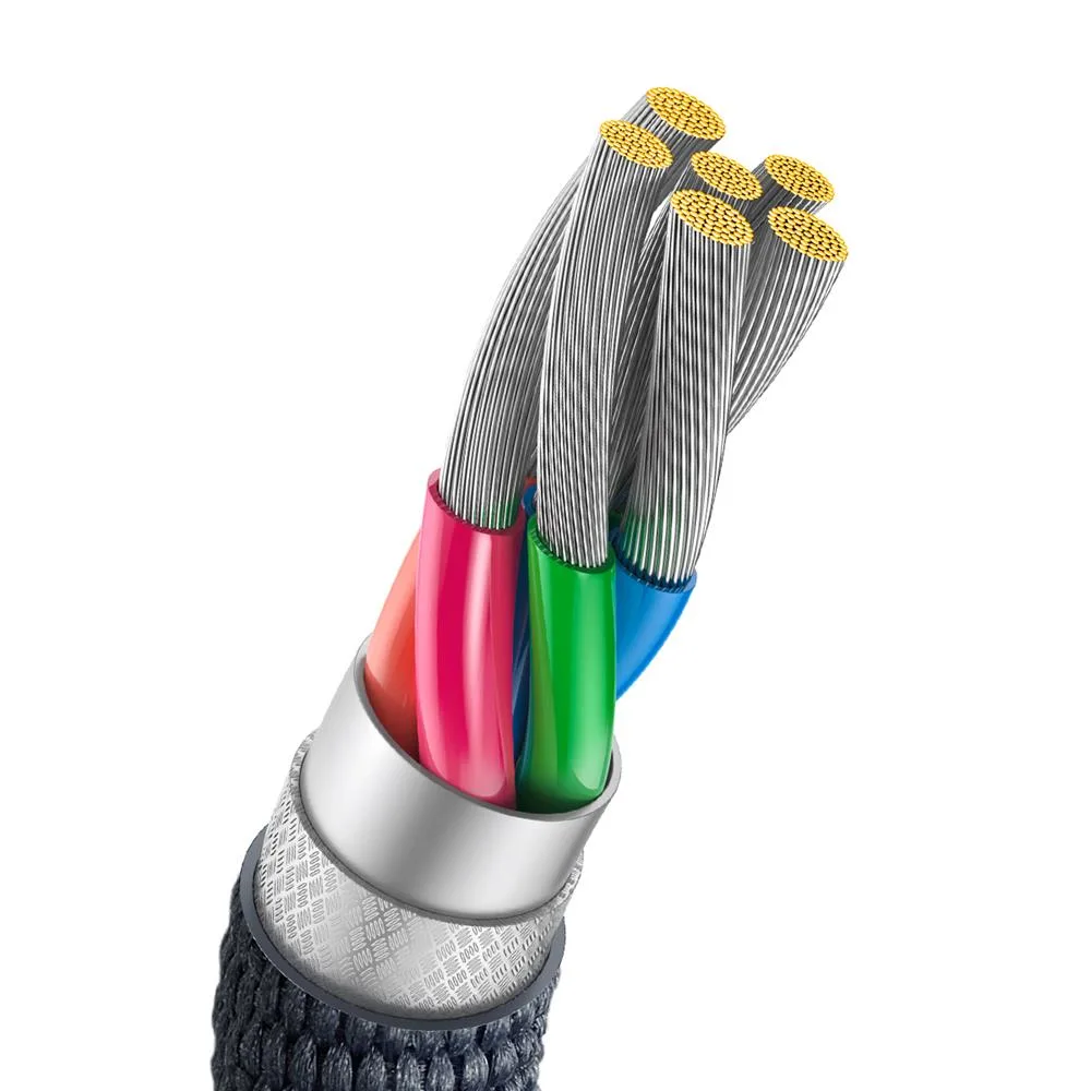 Baseus cable Crystal Shine USB – USB-C 2,0 m 100W black