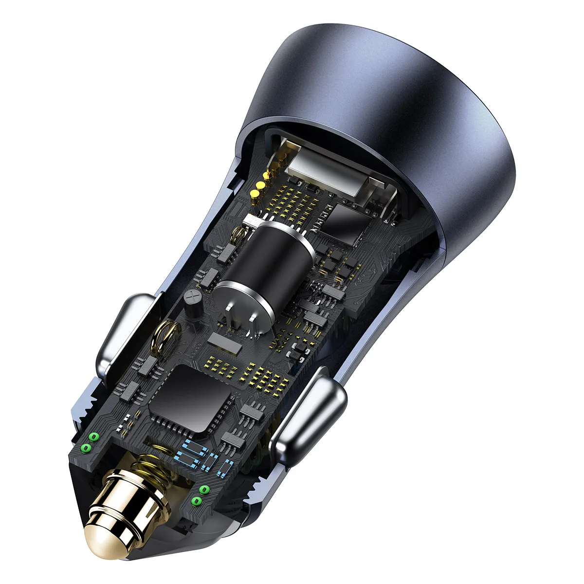 Baseus car charger Golden Contactor Pro PD 40W 1x USB 1x USB-C dark gray