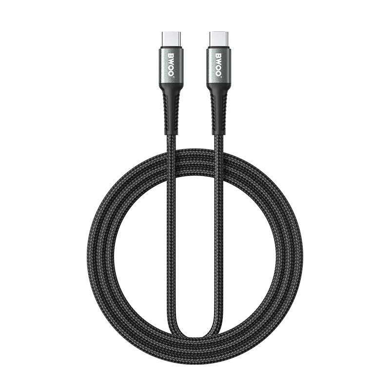 BWOO Braided Cable USB-C – USB-C 2m 60W black