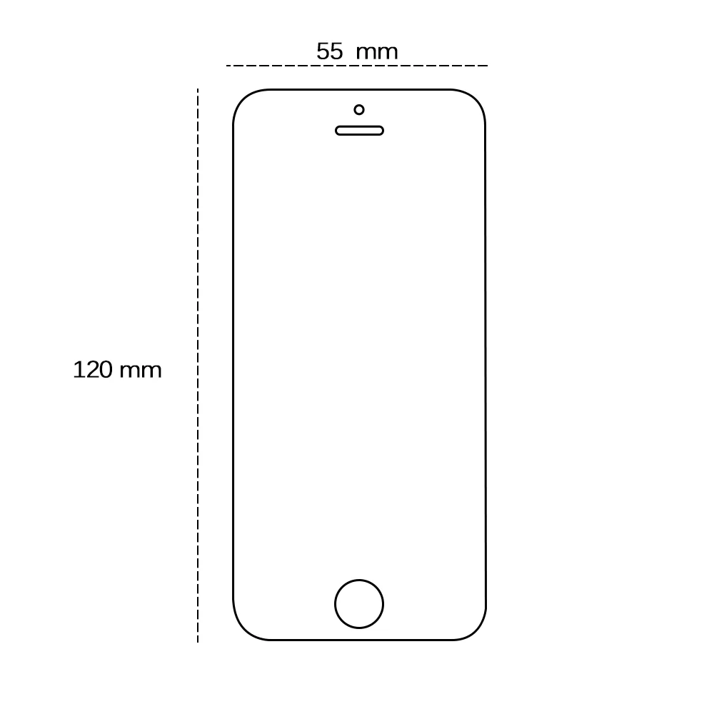 Härdat 2,5D-glas för iPhone 5 / 5S / 5C / SE