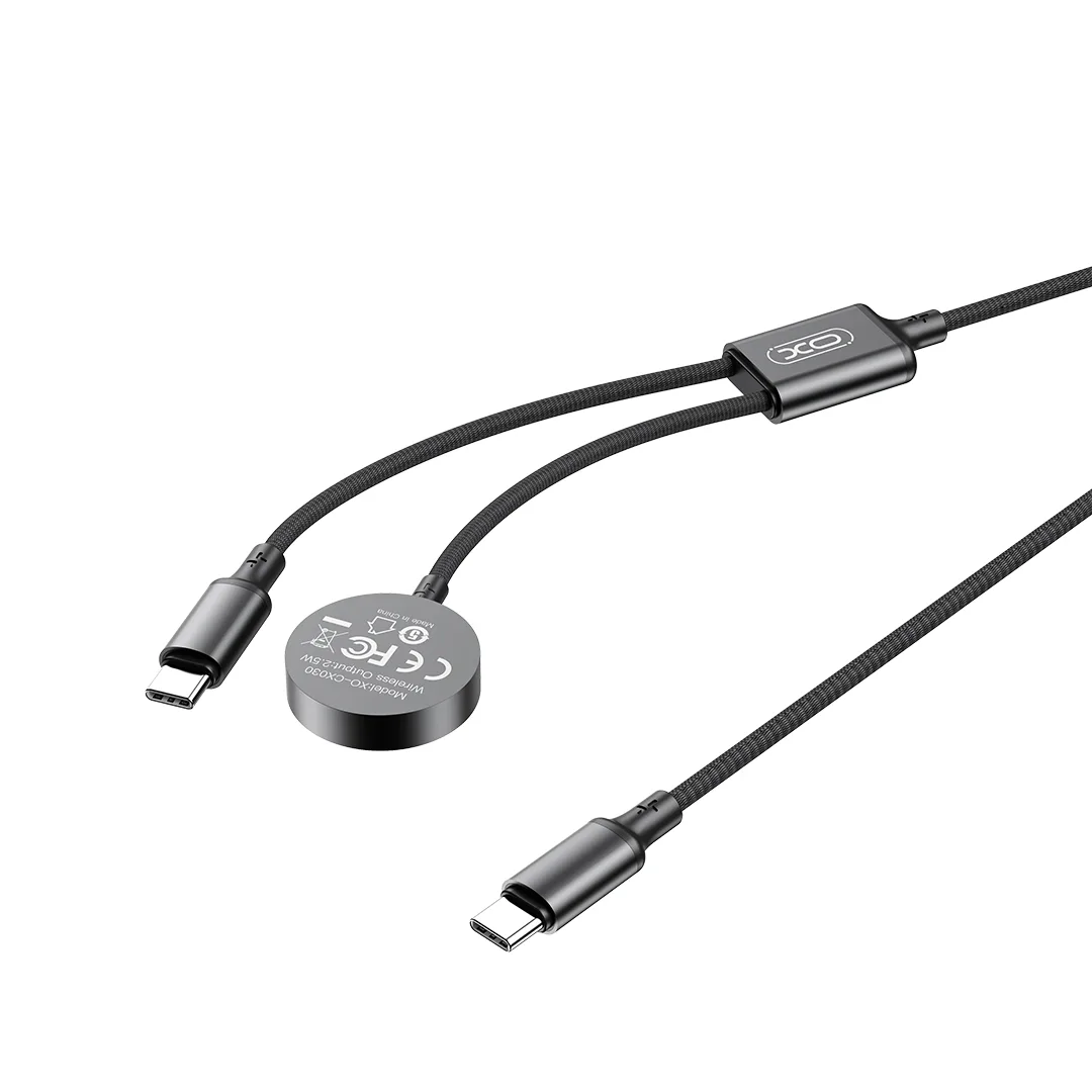 XO trådlös induktionsladdare CX030 svart för Apple Watch med kabel USB-C – USB-C
