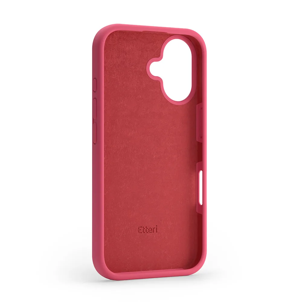 Etteri Silikonfodral till iPhone 16 6,1″ hallon