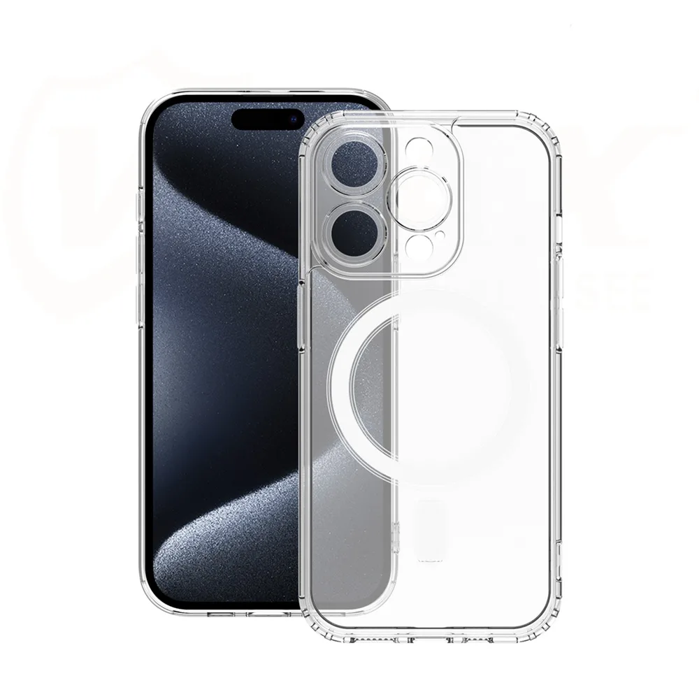 Vmax Akryl Anti-drop Mag-fodral för iPhone 16 Plus 6,7″ transparent