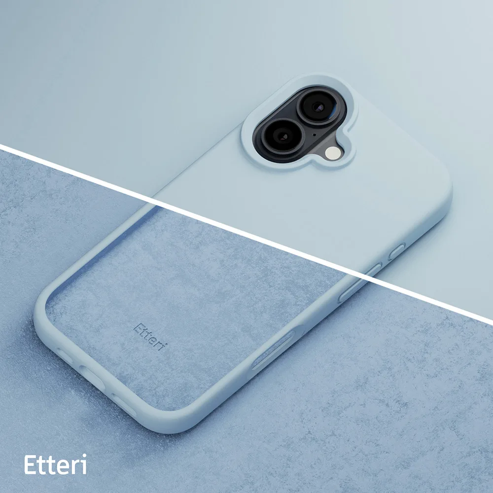 Etteri Silikonfodral för iPhone 16 6,1″ ljusblå