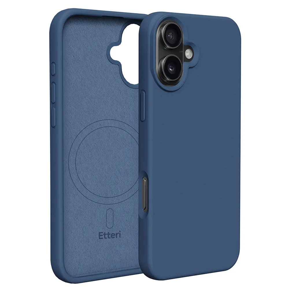 Etteri Silicone Mag-fodral för iPhone 16 Plus 6,7″ mörkblå