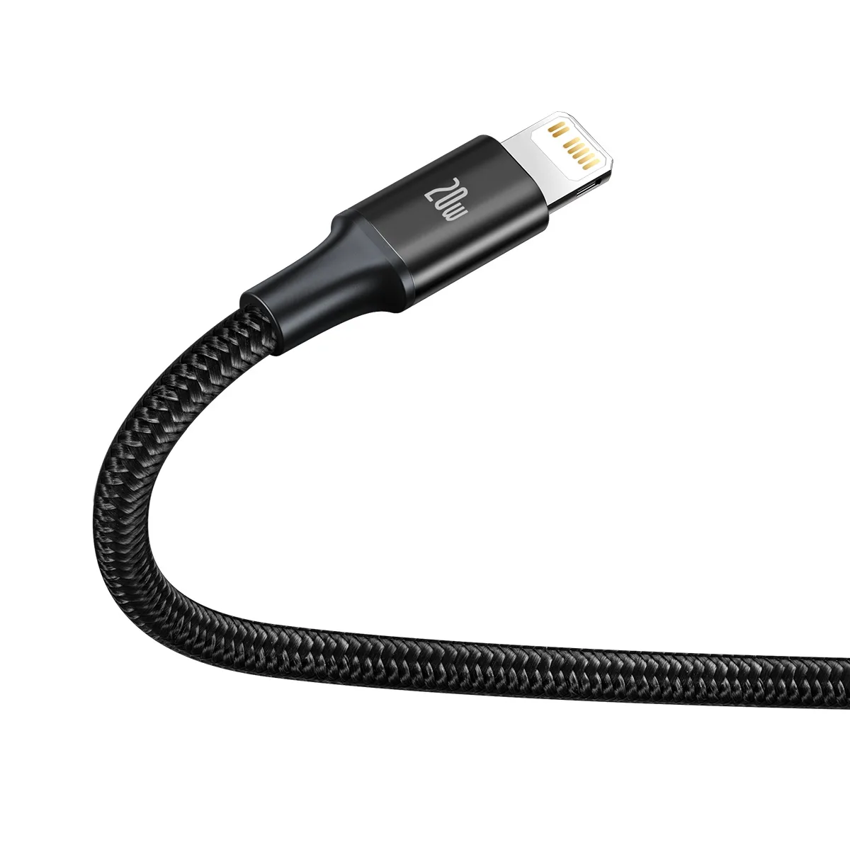 Baseus sladd 3in1 Rapid PD USB-C – micro USB + Lightning + USB-C 1,5m svart 20W