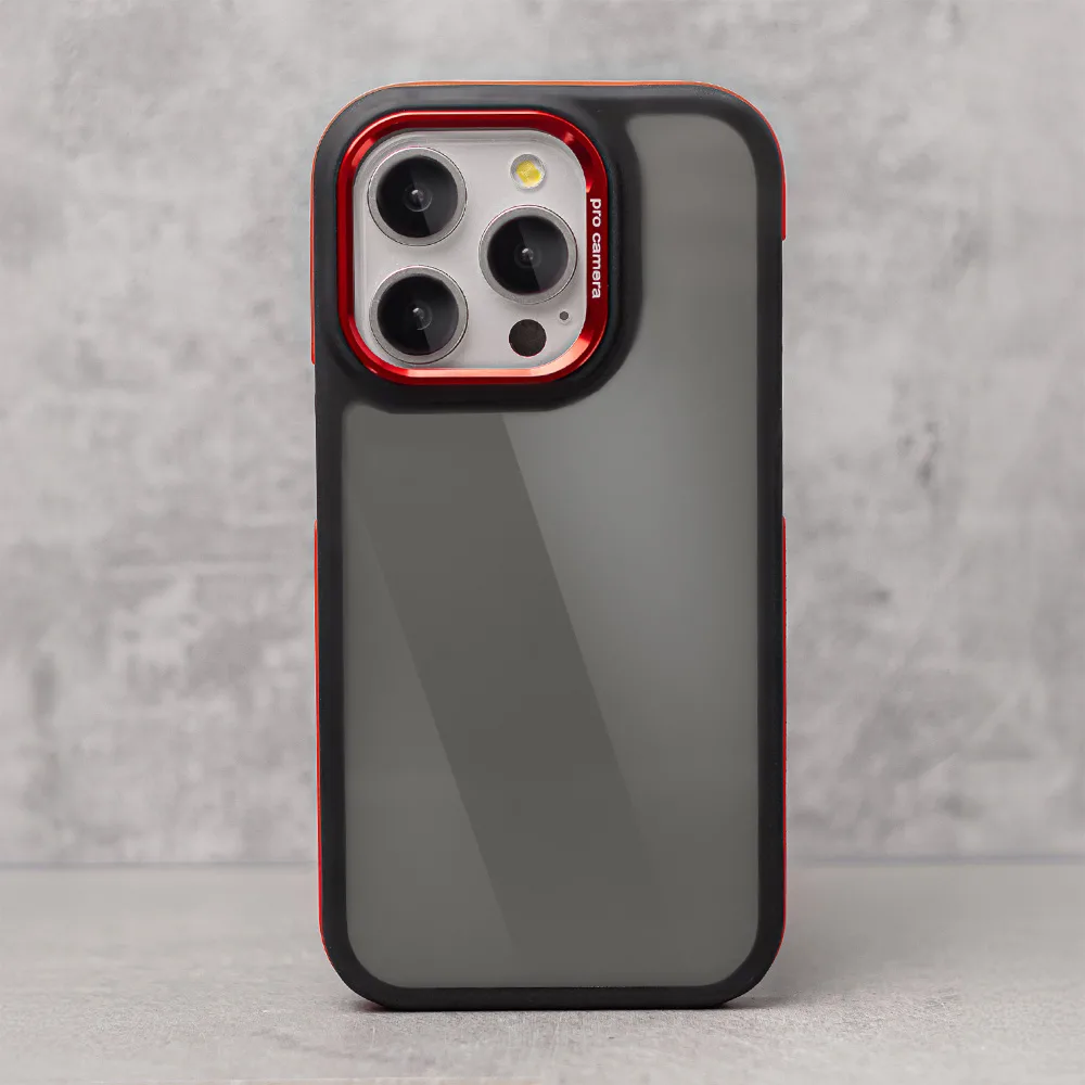 Kristallsvart fodral för iPhone 13 / 14 6,1″ röd