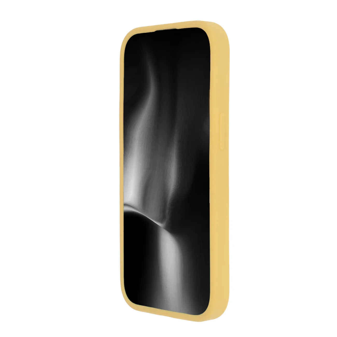 Mjuk Touch Mag-fodral för iPhone 15 Plus 6,7″ pastellgul
