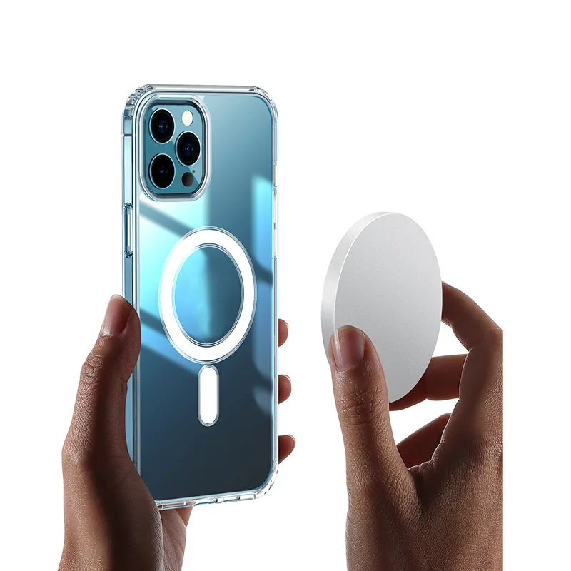 Anti Shock 1,5 mm Mag case for iPhone 15 6,1″ transparent big hole