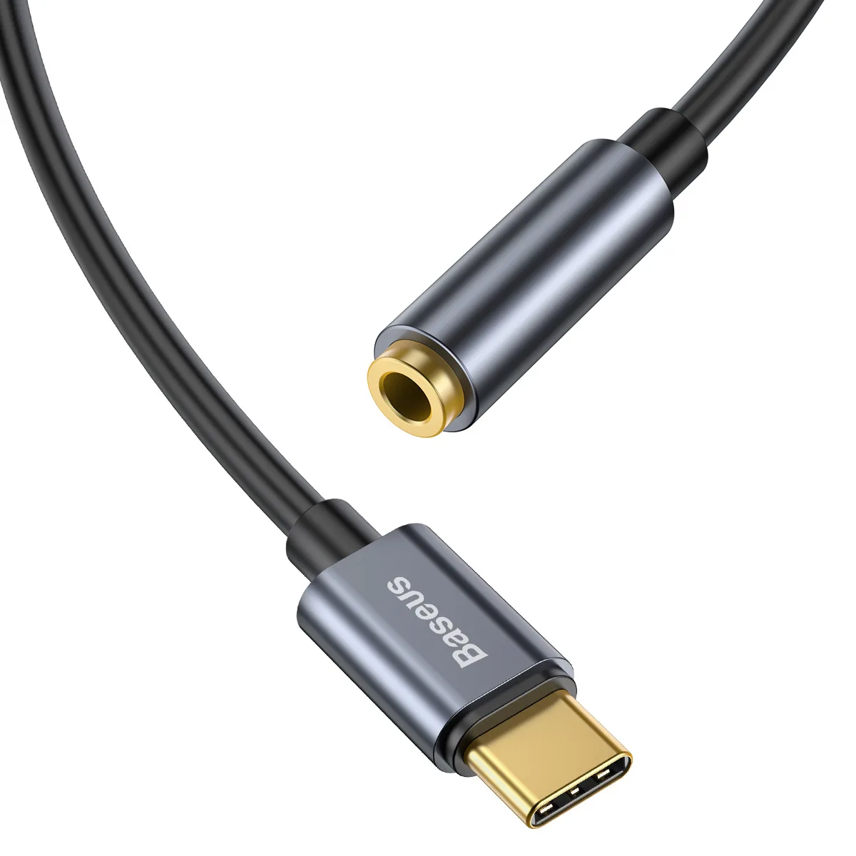 Baseus adapter L54 USB-C till 3,5 mm jack mörkgrå
