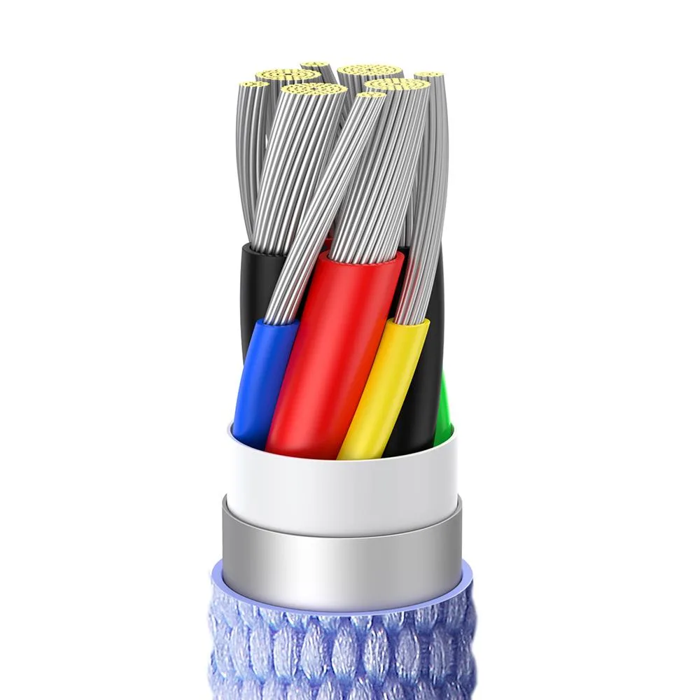 Baseus cable Crystal Shine USB-C – USB-C 1,2 m 100W purple