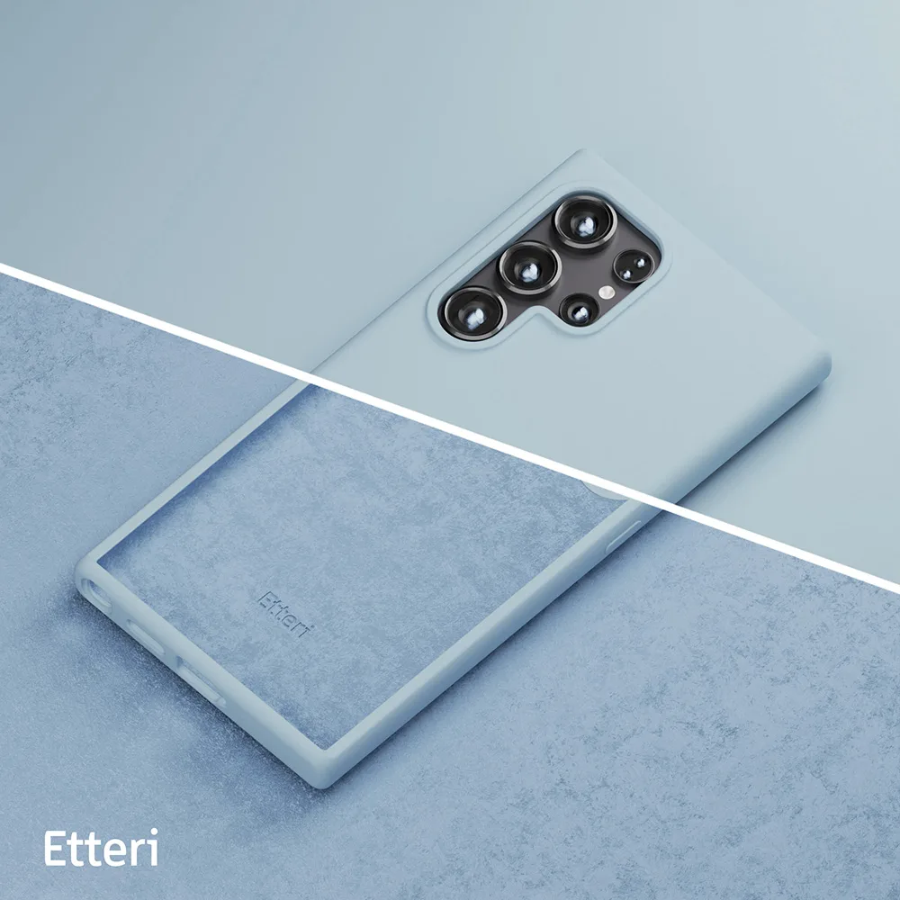 Etteri Silicone case for Samsung Galaxy S25 Ultra light blue
