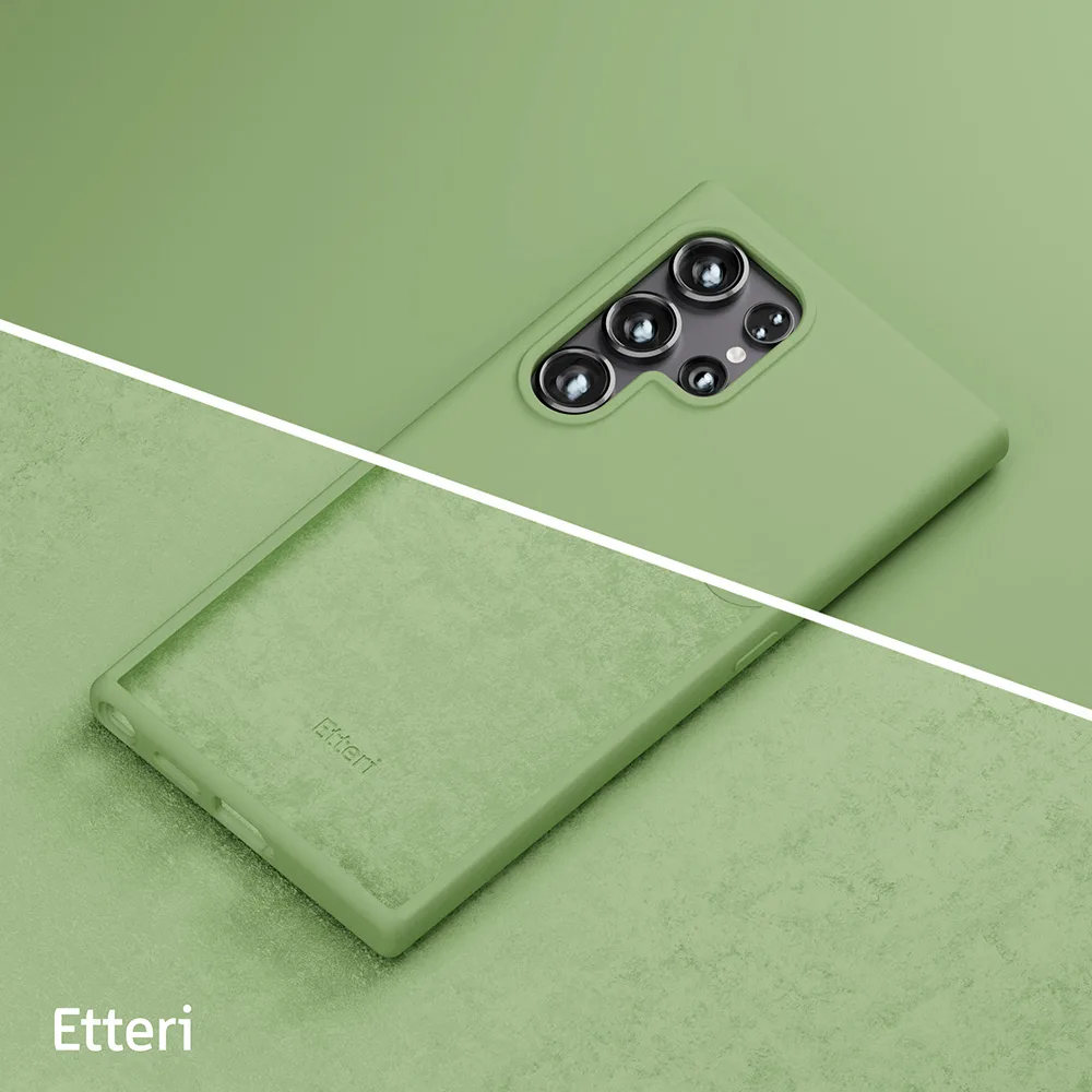 Etteri Silicone case för Samsung Galaxy S25 Ultra, ljusgrön